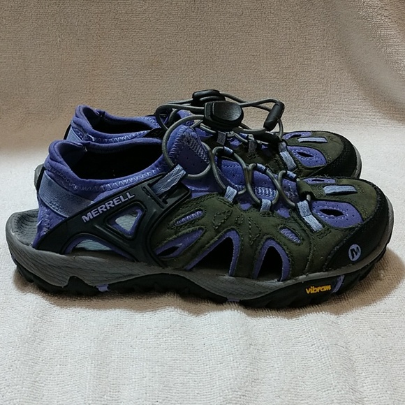 Merrell All Out Blaze Vibram Hiking Shoes Purple - Picture 2 of 8